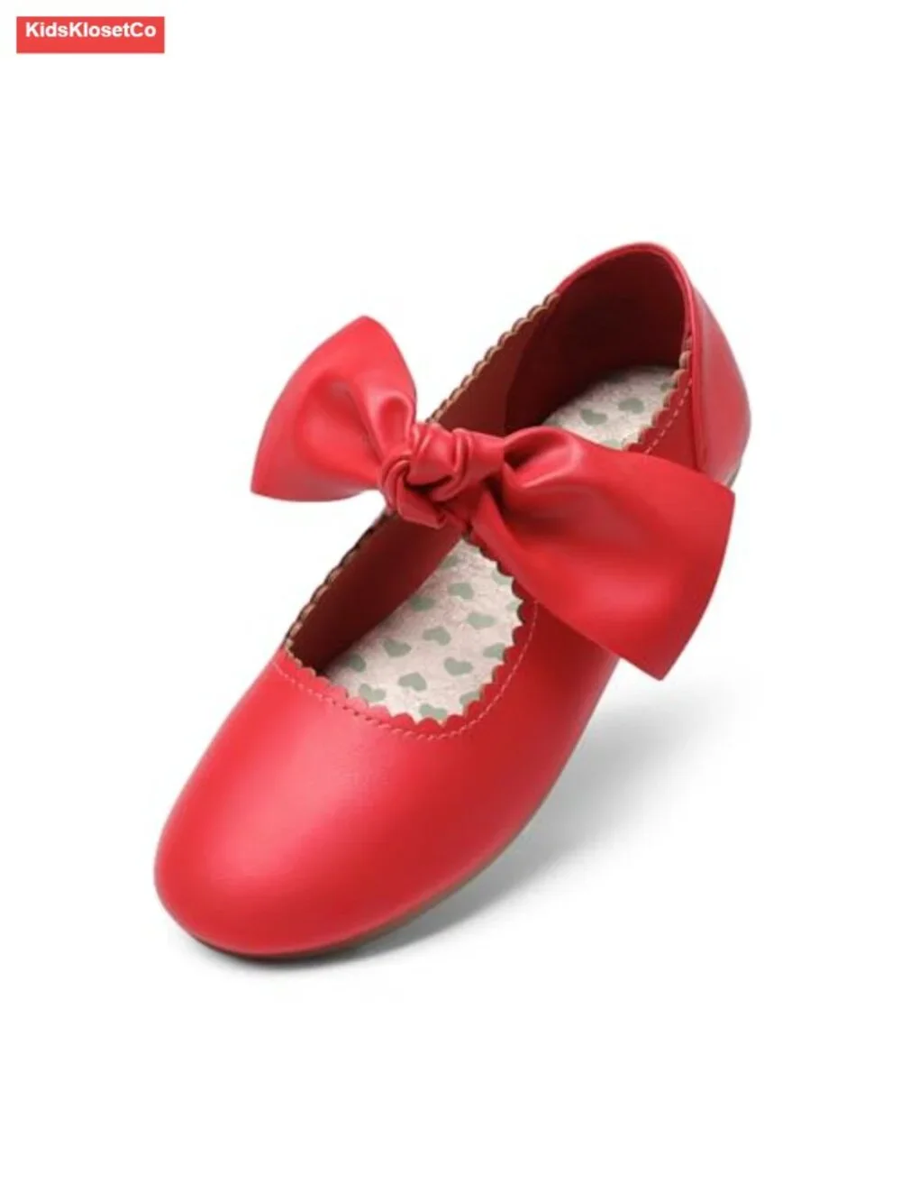 Girls Ballerina Flats Mary Jane Front Bow Dress Shoes